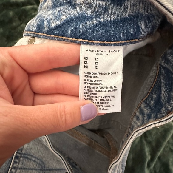 American Eagle Next Level Stretch Distressed Denim Shorts - Picture 2 of 4